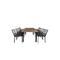 Panama - Bord - 224/324 * 100 - Sort Alu / Teak, Dallas Dining Chair_8