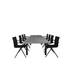 Albany Table - 224/324 - Black/Grey, Alina Dining Chair - Black Alu / Black Textilene_8