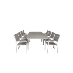 Levels Table 160/240 - White/GreyLevels Chair (stackable) - White Alu / Grey Aintwood_8