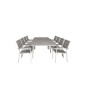 Nivå Tabell 160/240 - Vit / Grålevels stol (stapelbar) - vit Aluminium / grå aintwood_8