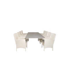 Levels Table 160/240 - White/GreyMalin Karmstol med dyna - Vit / grå dyna_8