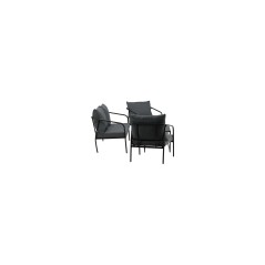 Sofa Set-Black / Harmaa - Alumiini