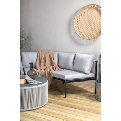 Virya - Halfmoon Sofa Black / Grey Rosvo