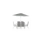 Brekki - Dining Set inc. Paraply- Hvid - Aluminium -