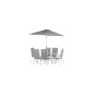 Brekki - Dining Set inc. Paraply- Hvid - Aluminium -