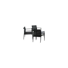 Break - Sofa set- Black / Black - Aluminium / Textilene -