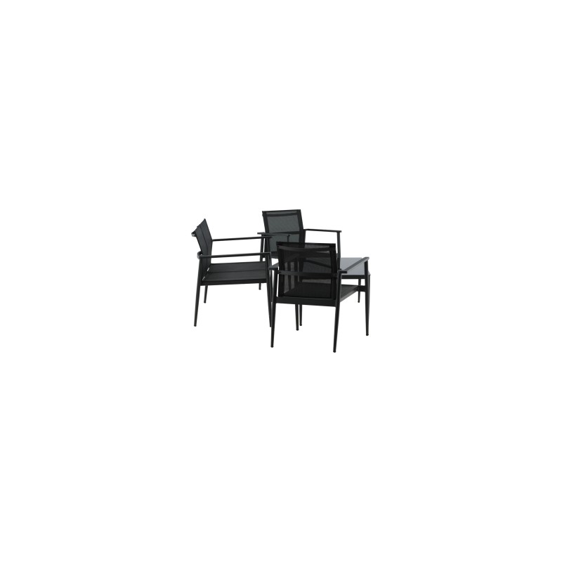 Break - Soffa Set-Svart / Svart - Aluminiumminium / Textilene -