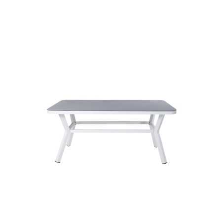 Virya ruokapöytä - valkoinen Alu / harmaa lasi - pieni pöytä