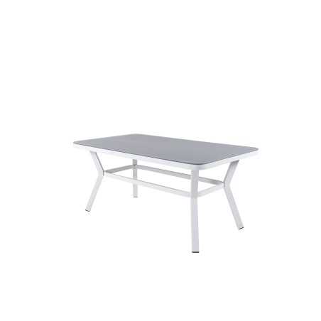 Virya Spisebord - Hvid Alu / Grå Glas - lille bord