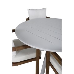 Alma Dining Table - Valkoinen Alu