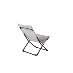 Sevilla Foldable Rentoutuminen Tuoli - Musta kehys Harmaa Cushion