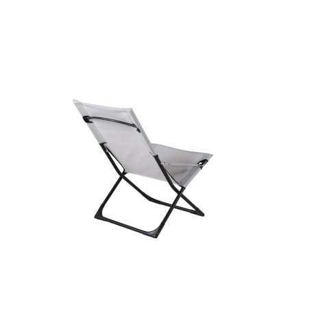Seville Foldable relax chair - black frame/Grey cushion