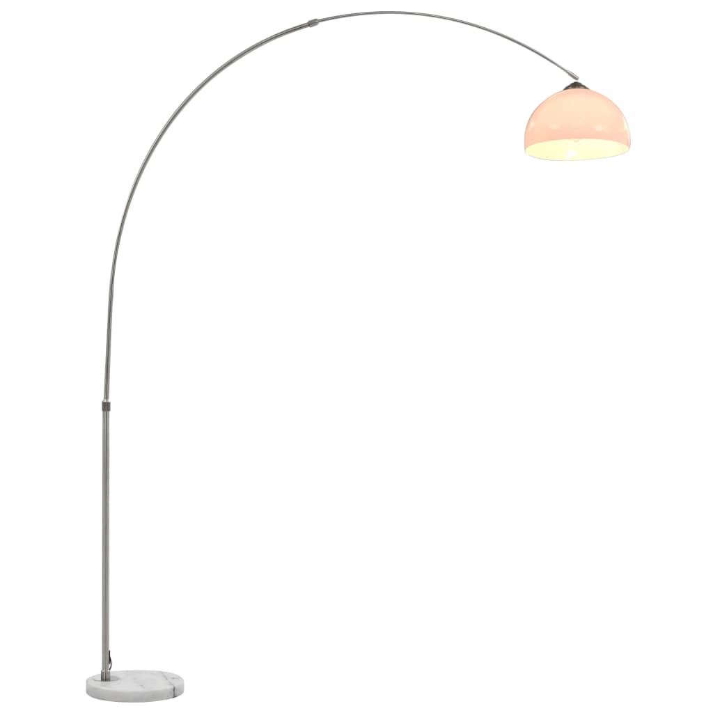 vidaXL Båglampa 60 W silver E27 200 cm