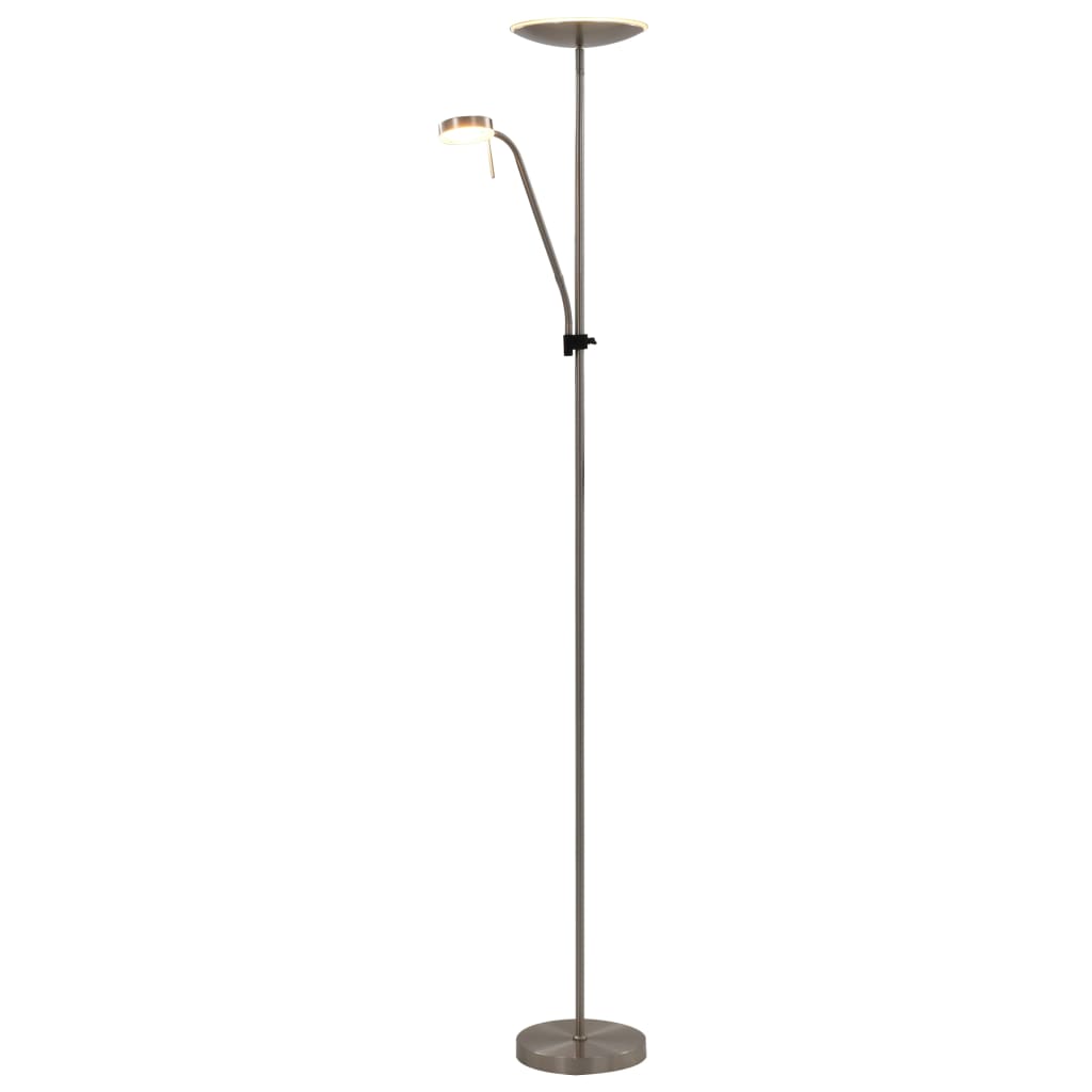 vidaXL Golvlampa 16 W silver 180 cm