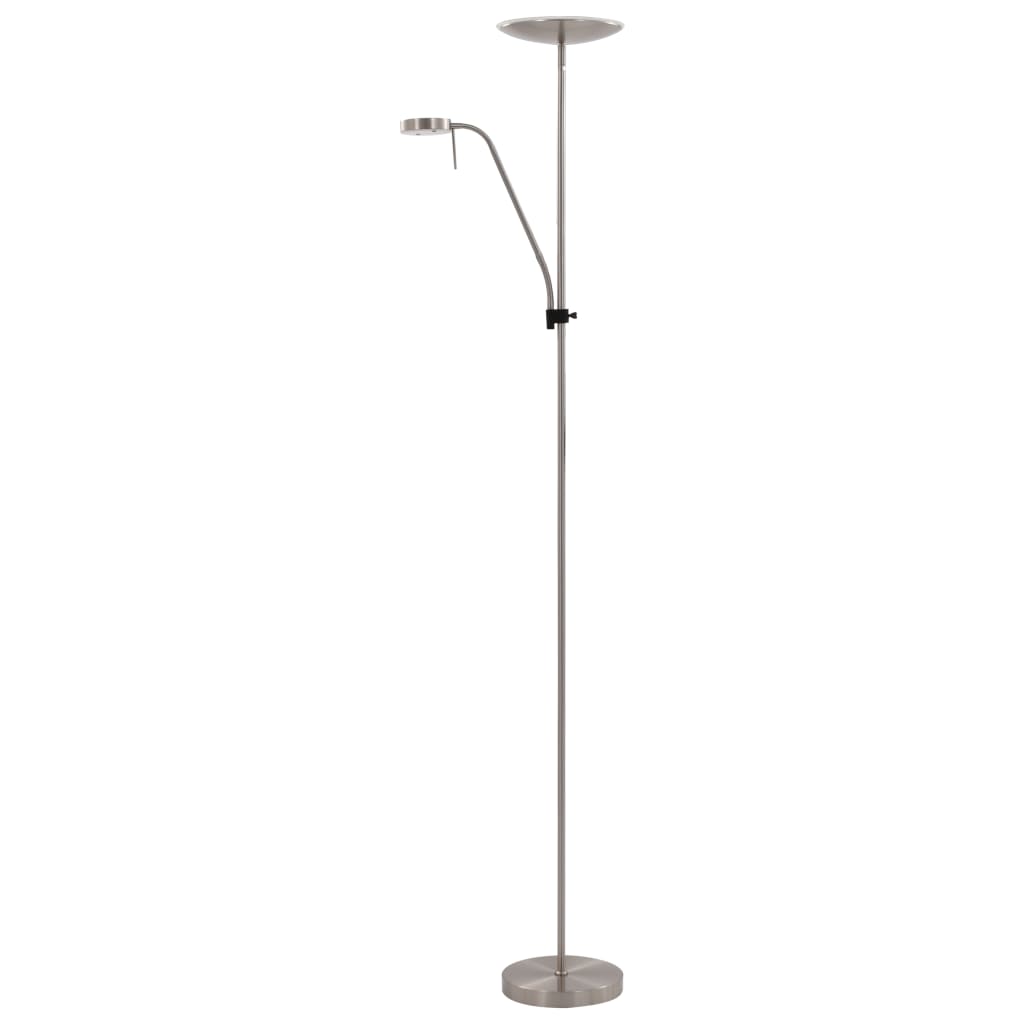 vidaXL Golvlampa 16 W silver 180 cm