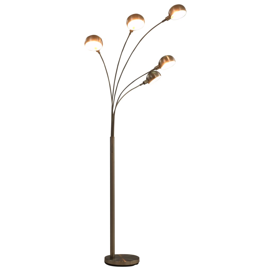 Golvlampa 200 cm 5 x E14 silver