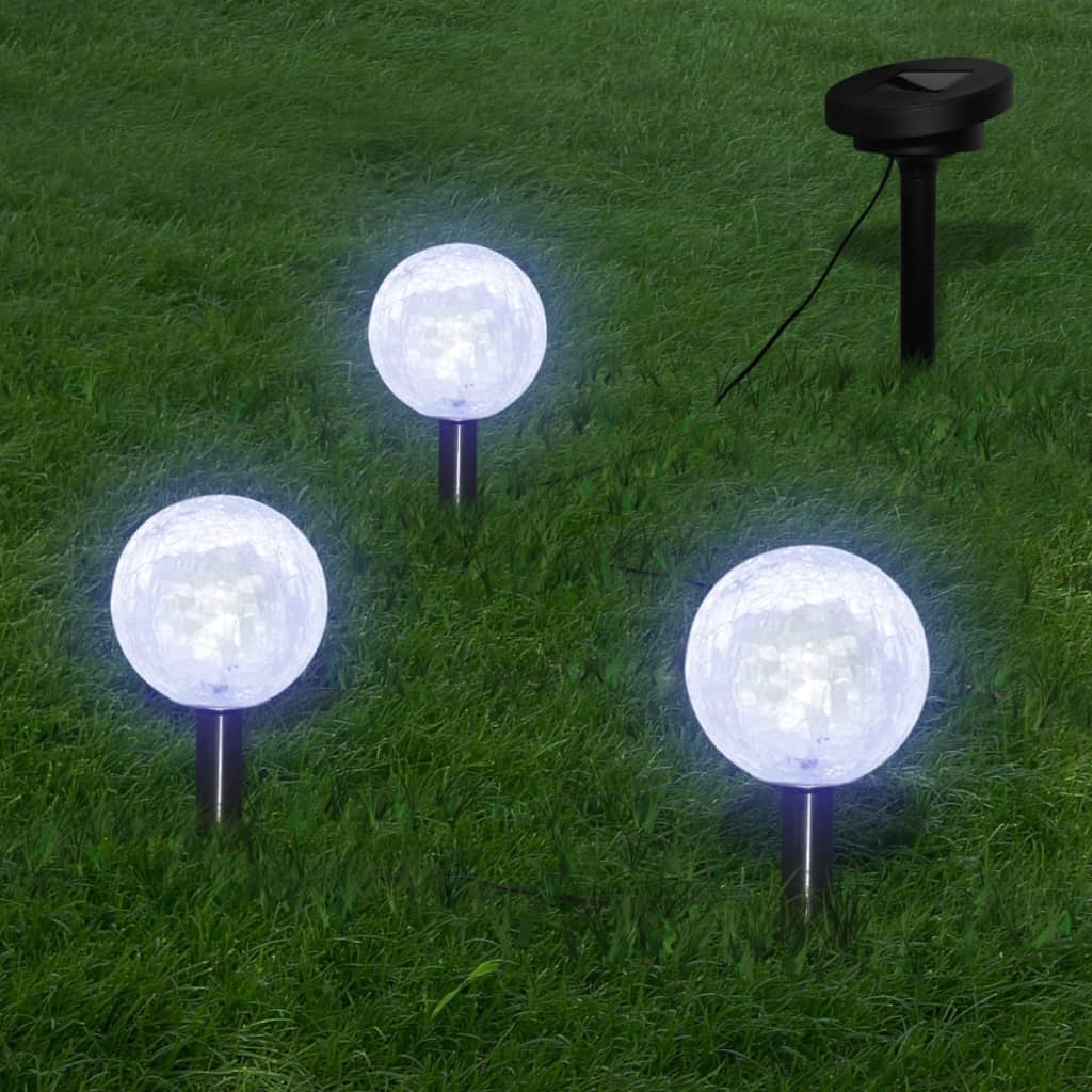 vidaXL Utomhuslampor 6 st LED med spett och solpaneler