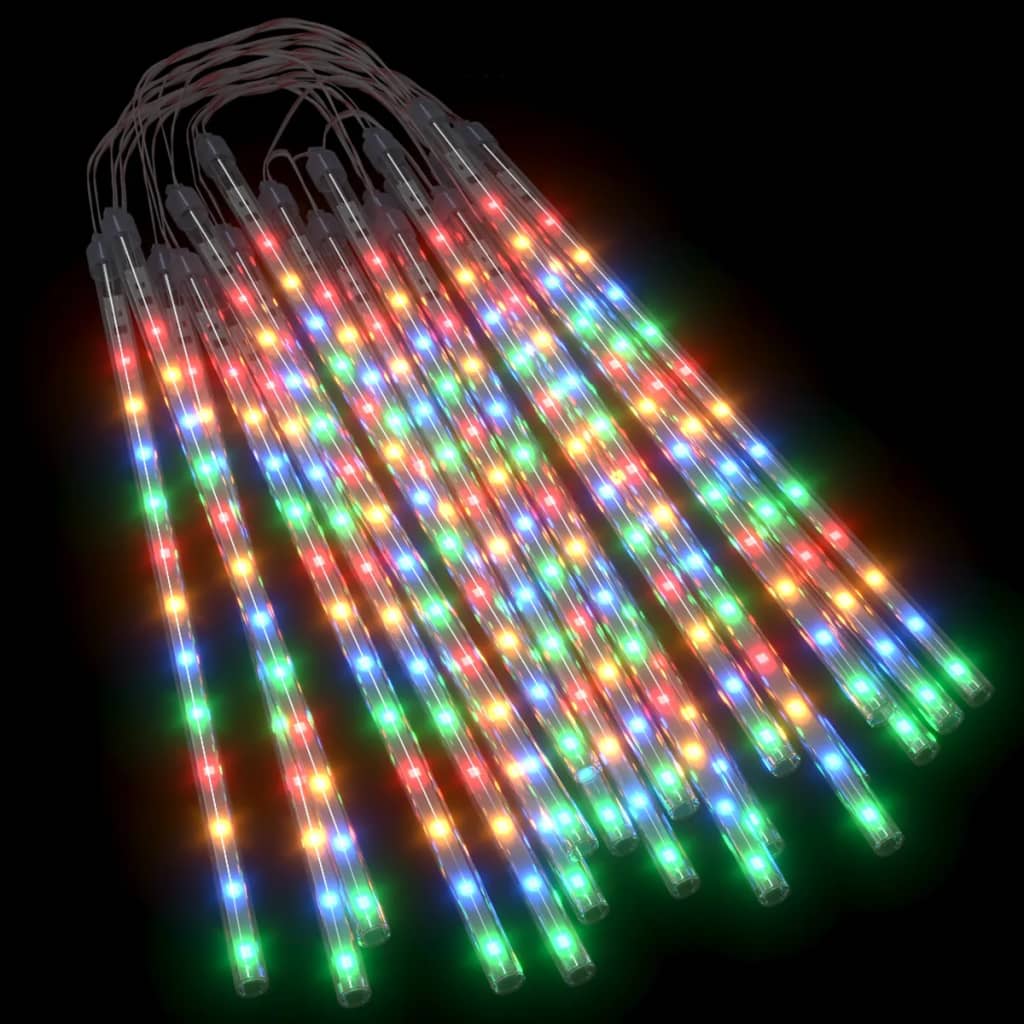vidaXL Meteorregn 20 st 30 cm 480 LED flerfärgad inne/ute