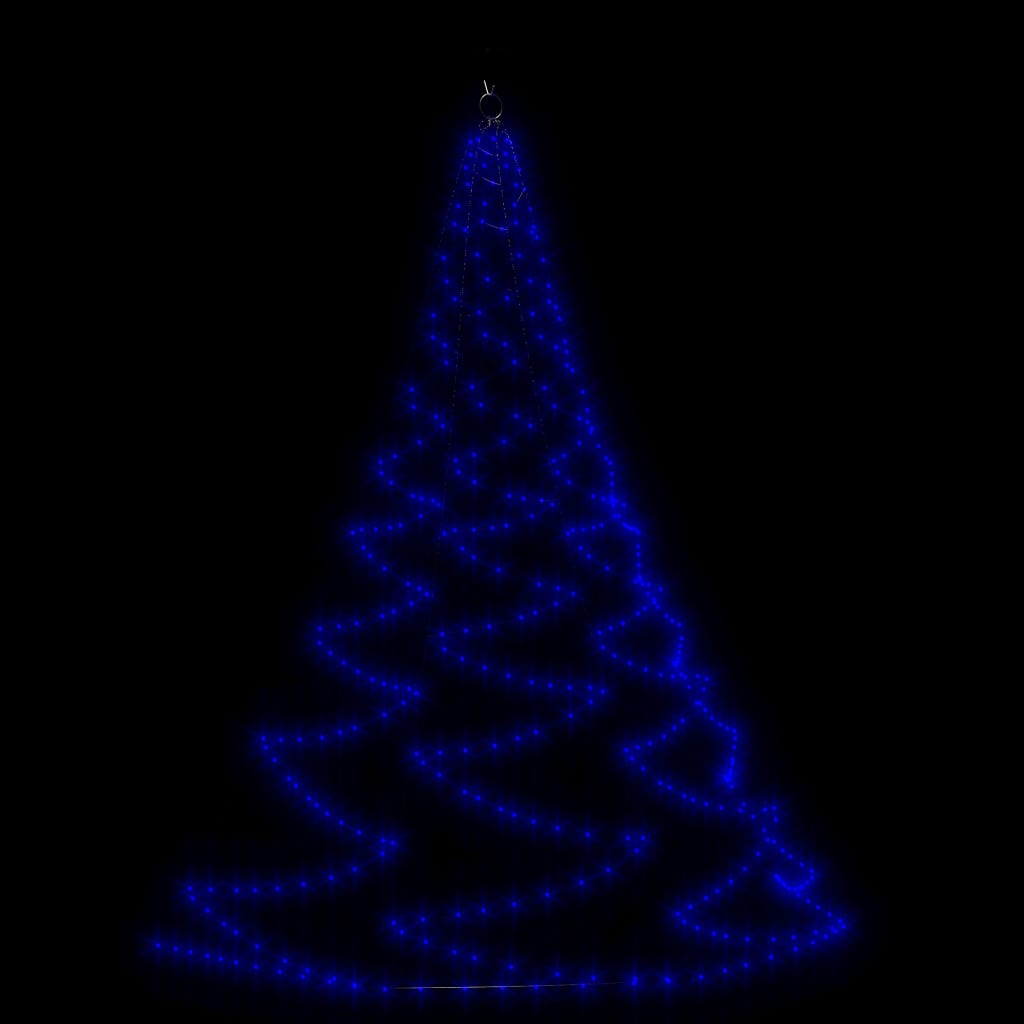 Hängande julgran med metallkrok 260 blå LED 3 m inne/ute