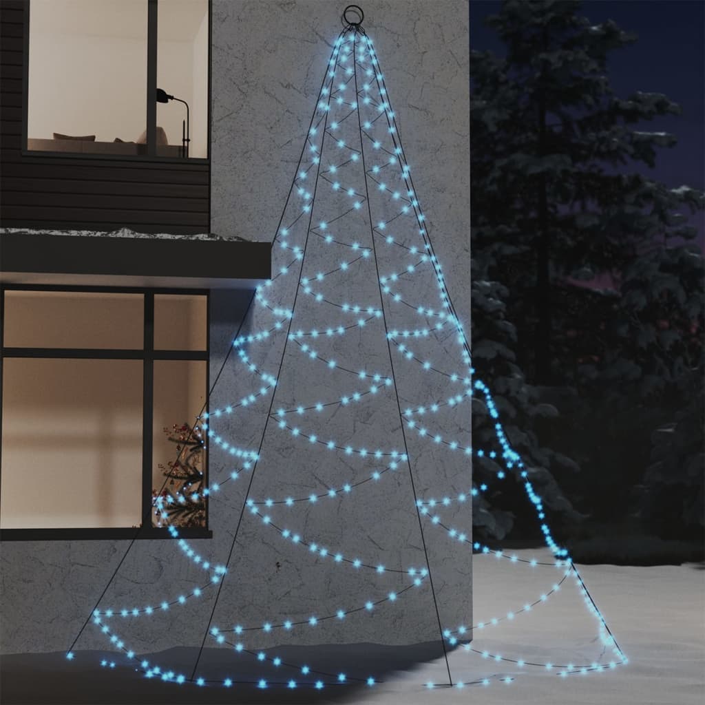 Hängande julgran med metallkrok 720 LED kallvit 5 m inne/ute