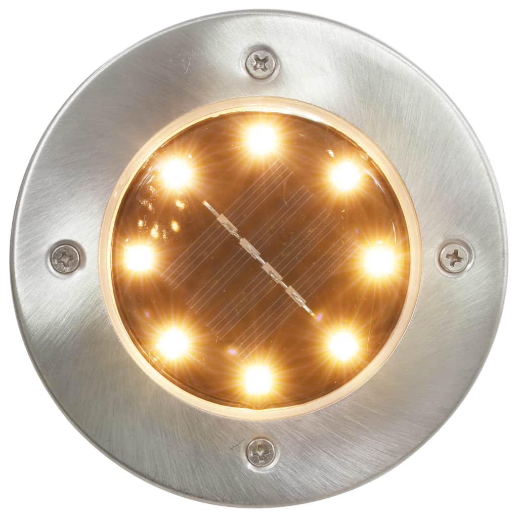 vidaXL Marklampor soldrivna 8 st LED varmvit