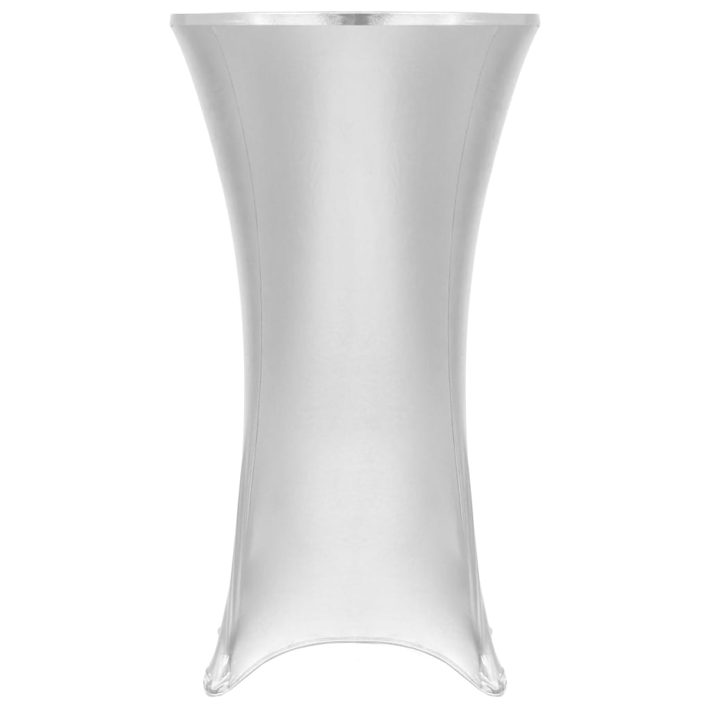 vidaXL Bordsöverdrag 2 st stretch silver 60 cm