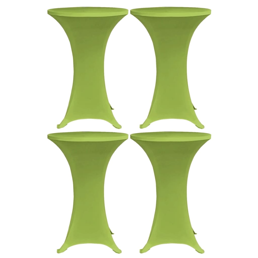 vidaXL Bordsöverdrag 4 st 80 cm stretch grön