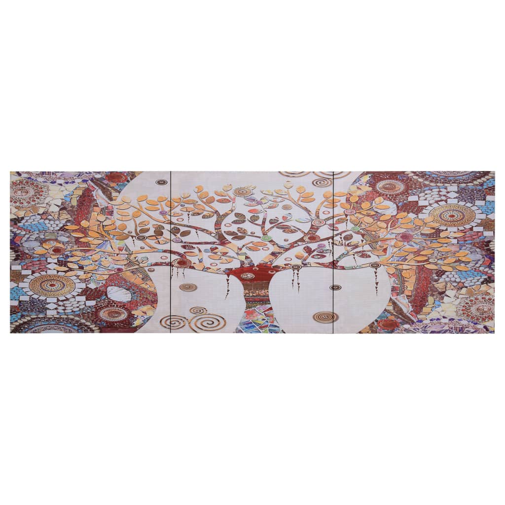 vidaXL Canvastavla träd flerfärgad 120x40 cm