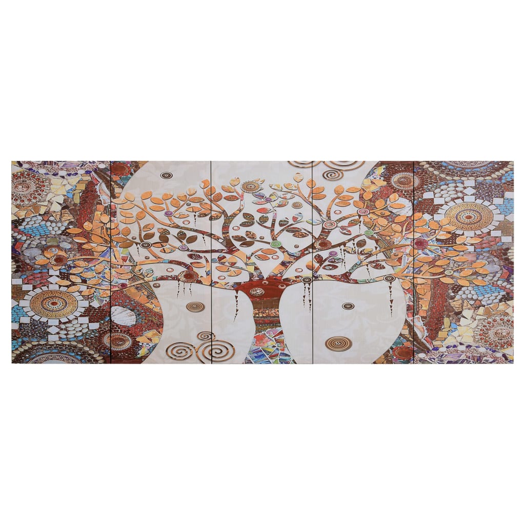 vidaXL Canvastavla träd flerfärgad 150x60 cm