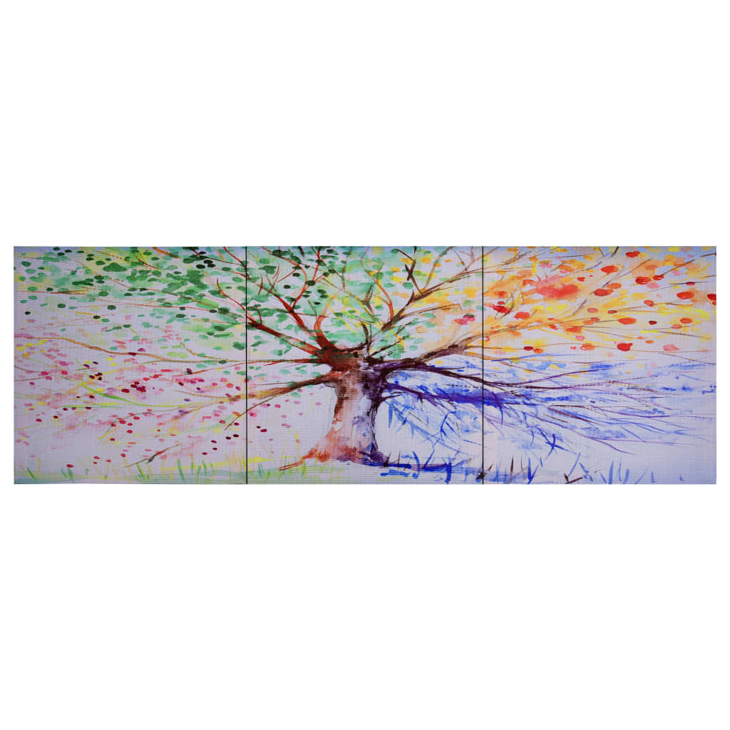 vidaXL Canvastavla regnträd flerfärgad 120x40 cm