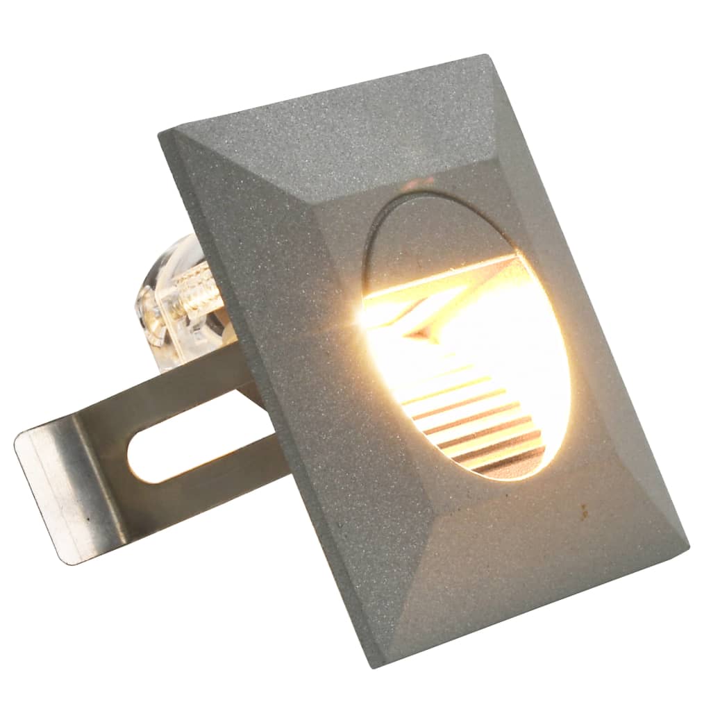 vidaXL Utomhusvägglampa LED 6 st 5 W silver fyrkantig