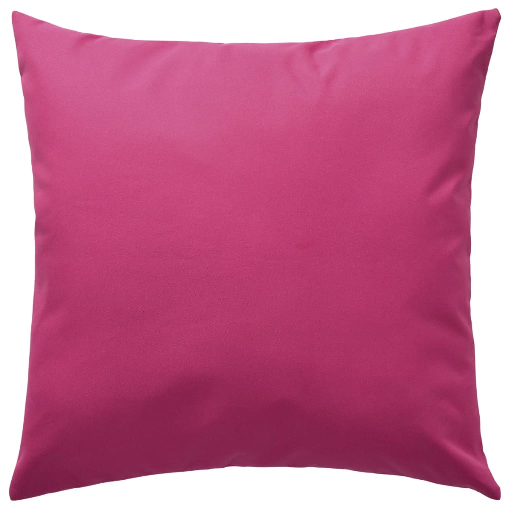 vidaXL Prydnadskuddar för trädgården 2 st 45x45 cm rosa