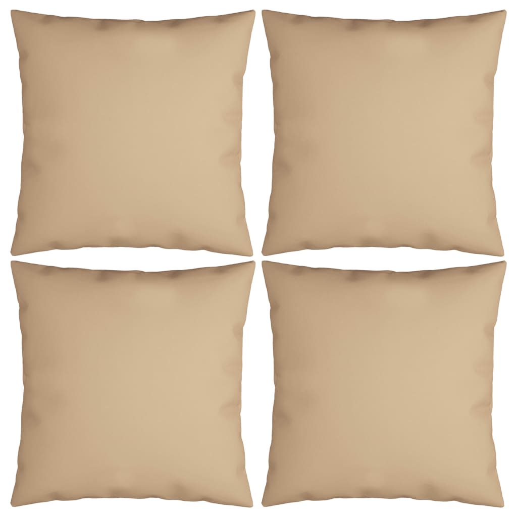 vidaXL Prydnadskuddar 4 st beige 60x60 cm tyg