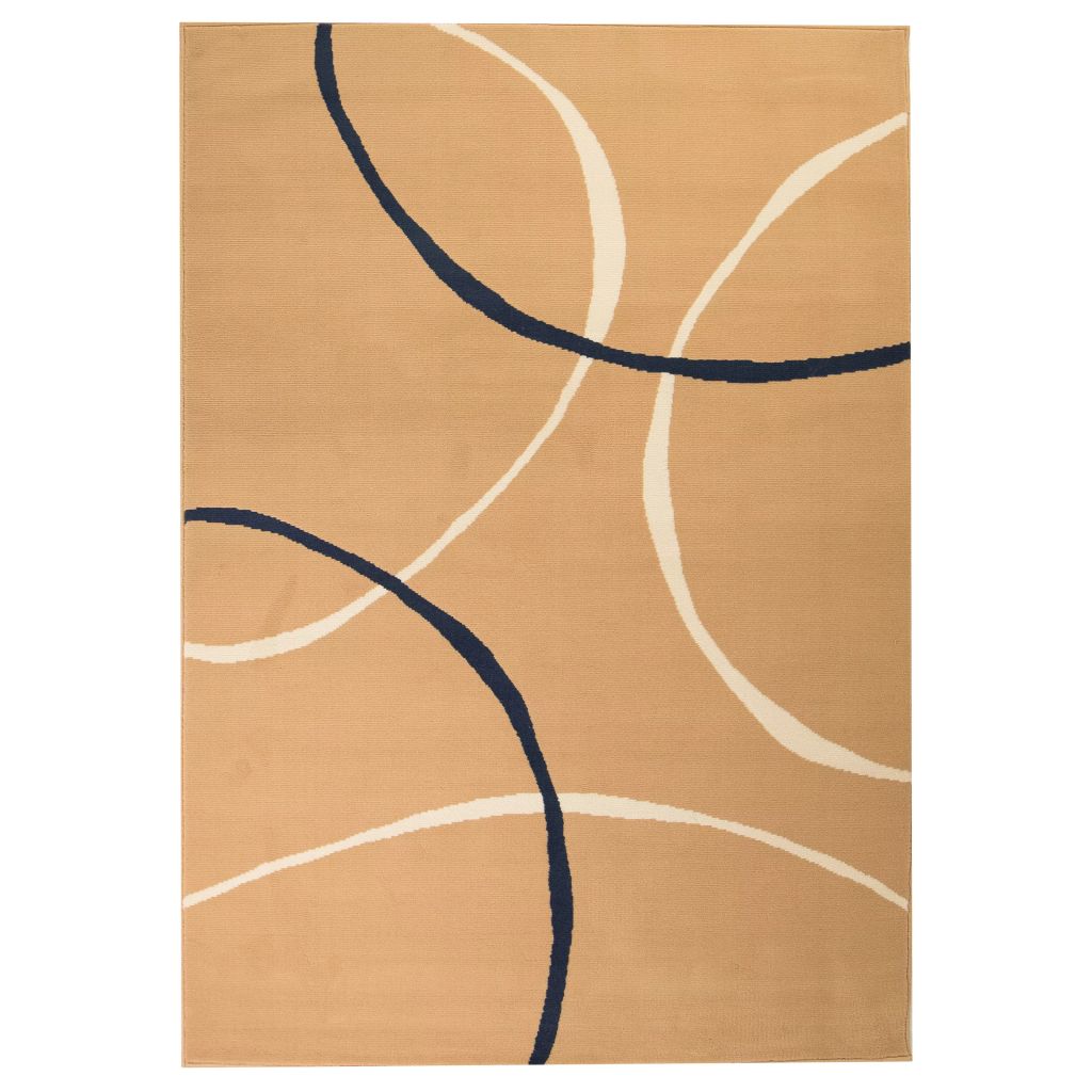 vidaXL Modern matta cirkeldesign 80x150 cm brun