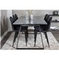 Estelle Dining Table 200*90*H76 - Black / Black, Polar Dining Chair - Black Legs - Black Fabric_6