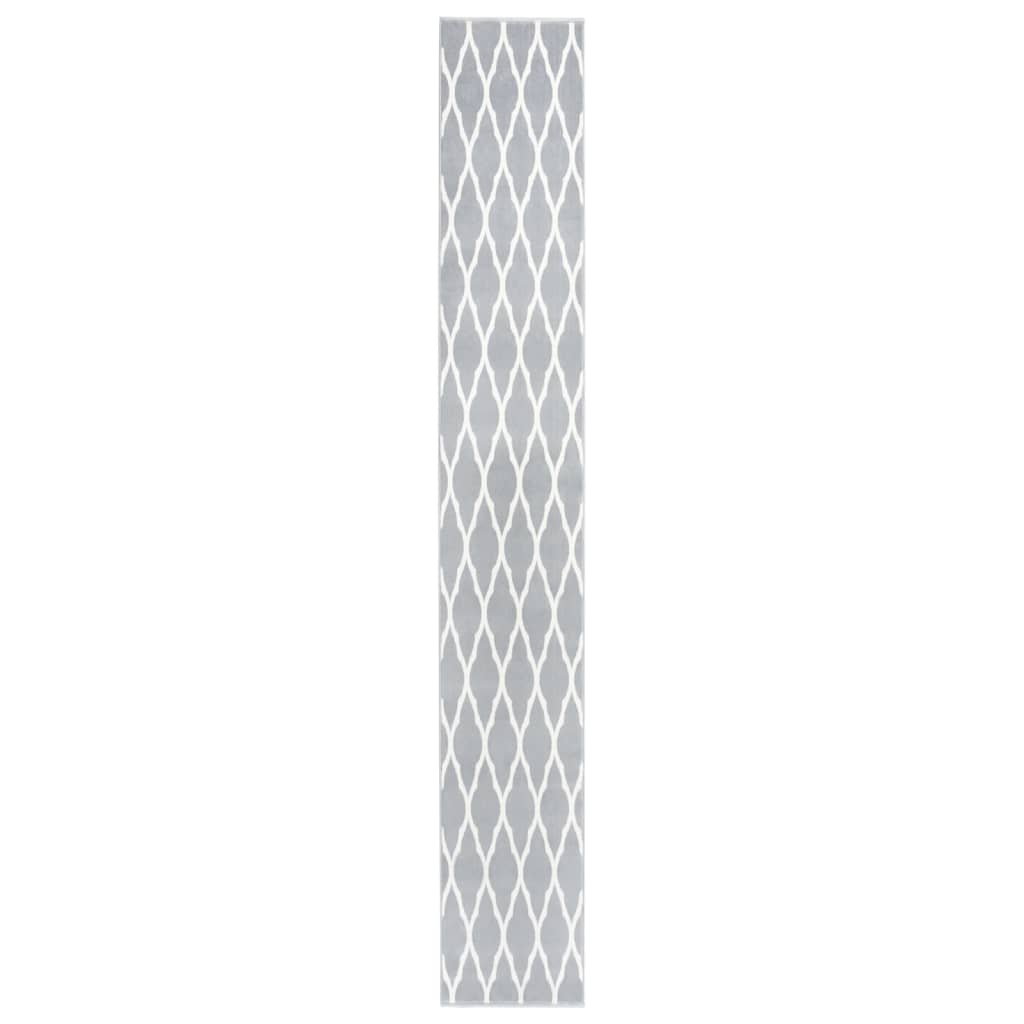  Gångmatta grå och vit BCF 60x450 cm