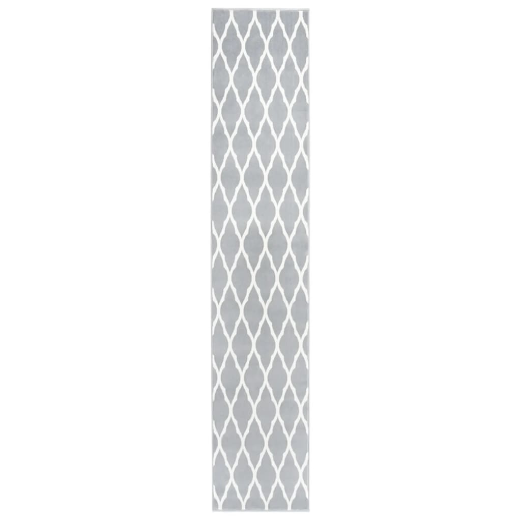  Gångmatta grå och vit BCF 80x450 cm