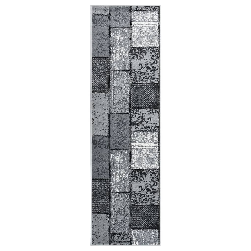  Gångmatta grå BCF med blockmönster 60x250 cm