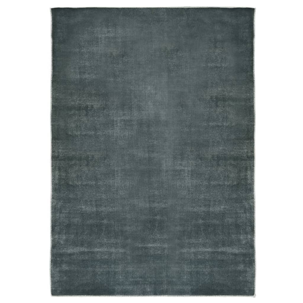  Tvättbar matta vikbar grå 140x200 cm polyester