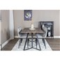 Marina Dining Table - 180*90*H75 - Grey / Black, Polar Diamond Dining Chair - Black Legs - Grey Velvet_6