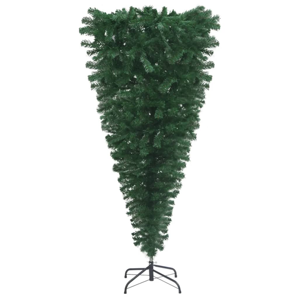  Uppochnedvänd plastgran med stativ grön 150 cm
