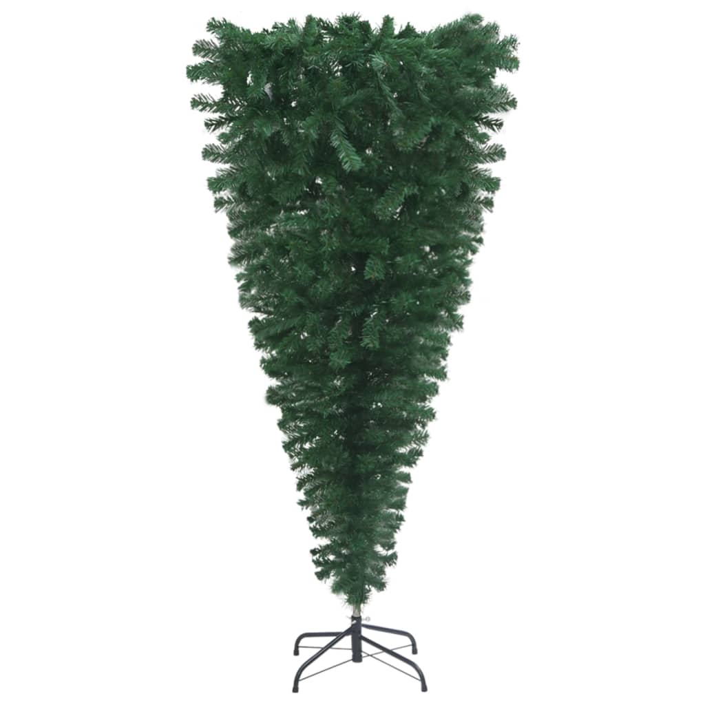  Uppochnedvänd plastgran med stativ grön 180 cm