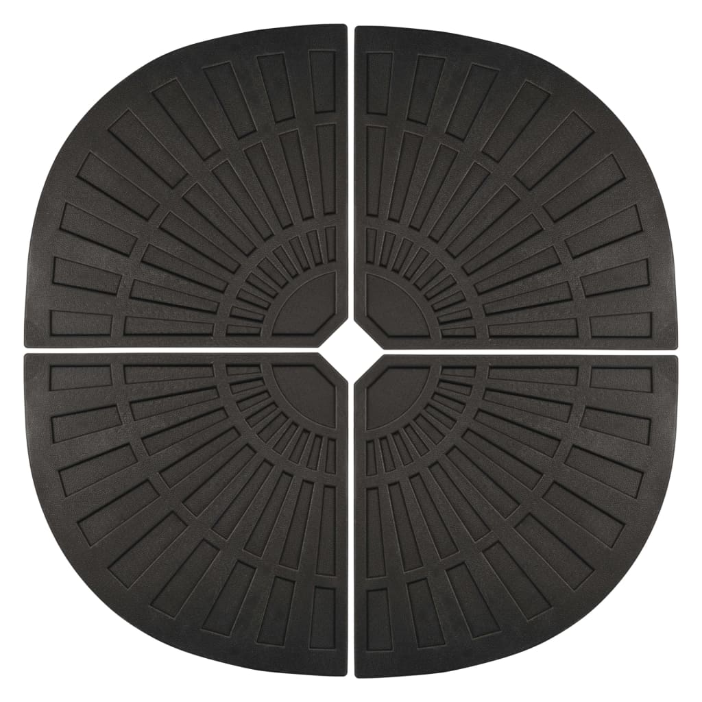  Viktplattor för parasoll 4 st svart solfjäderformade 56 kg