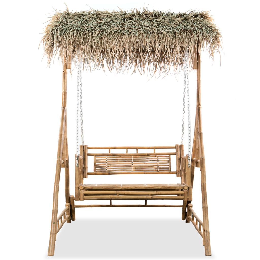  2-sits hammock med palmblad bambu 202 cm