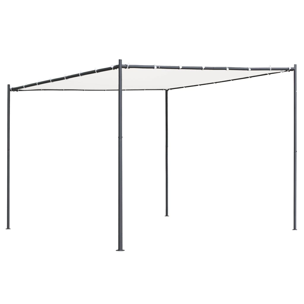  Paviljong med platt tak 3x3x2,4 m vit 180 g/㎡