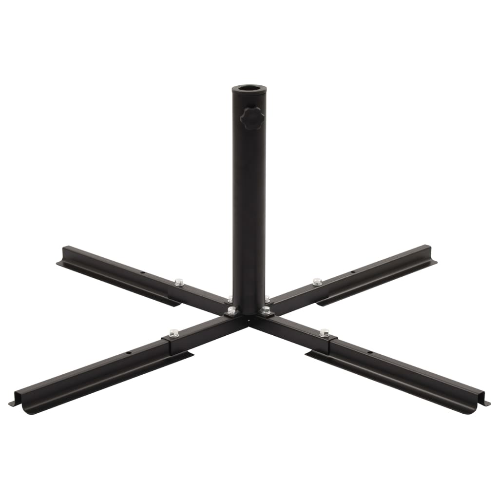  Utdragbar parasollfot svart stål 2,75 kg