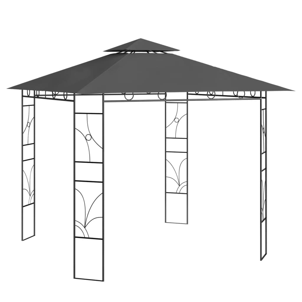  Paviljong 3x3x2,7 m antracit 160 g/m²