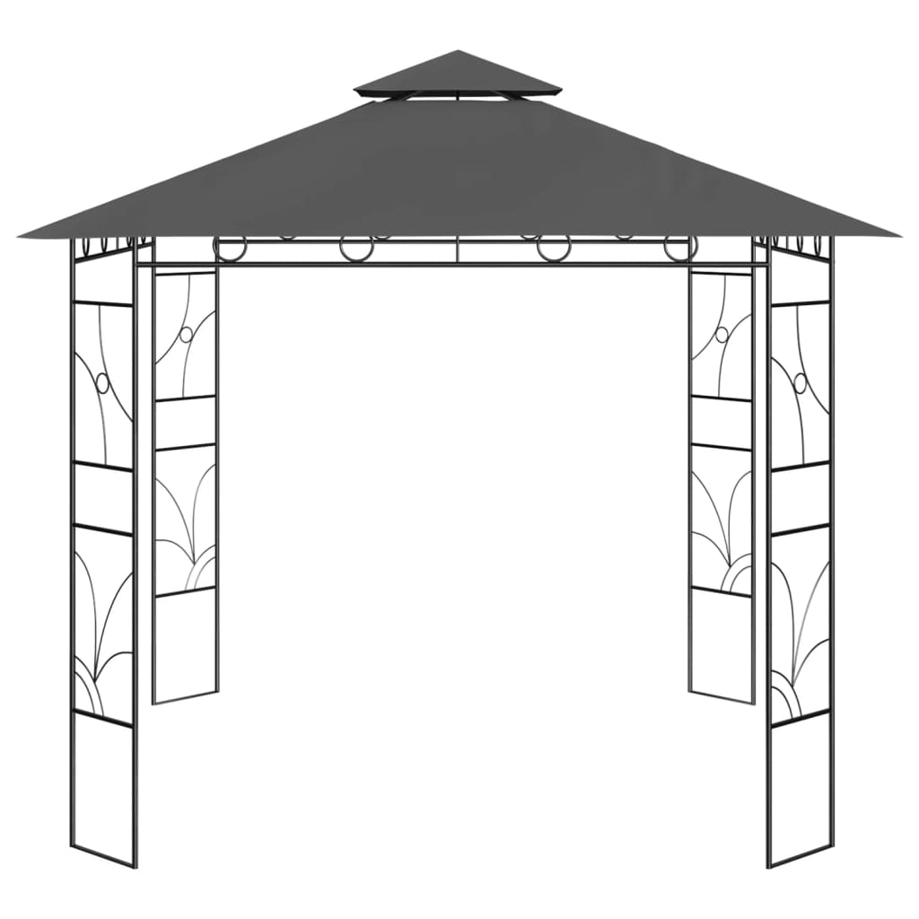  Paviljong 3x3x2,7 m antracit 160 g/m²