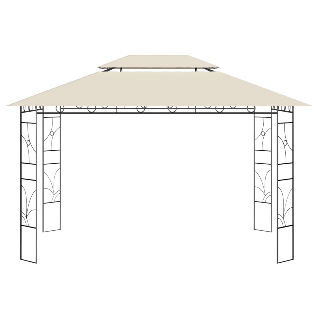  Paviljong 4x3x2,7 m gräddvit 160 g/m²