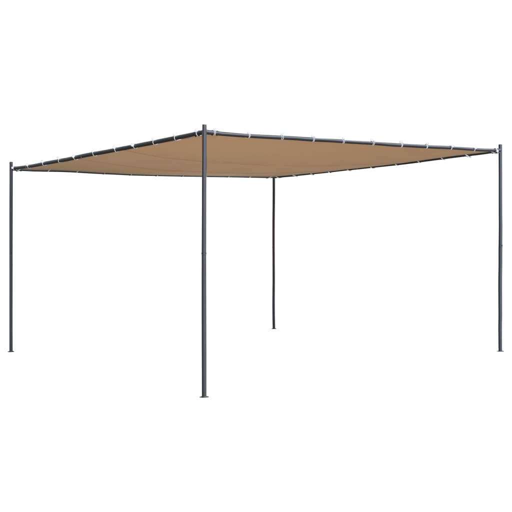  Paviljong med snedtak 400x400x264 cm beige 180 g/m²